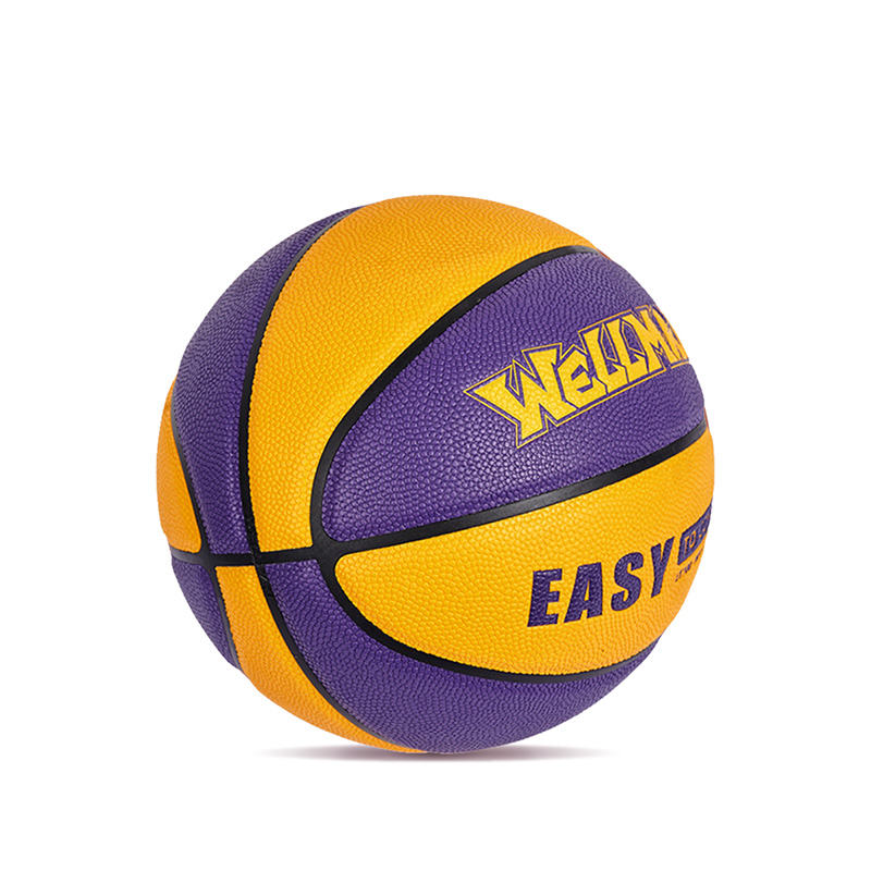 Vlastní logo barevně blokované vlhkostí pohlcující koženou měkkou basketbalovou míč pro dospělé